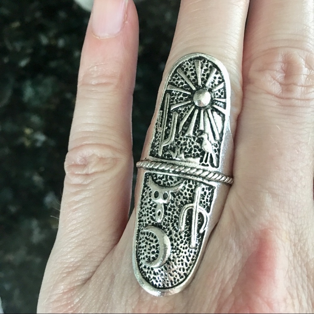 New! Desert Sunrise Sunset Statement Ring - Picture 3 of 3